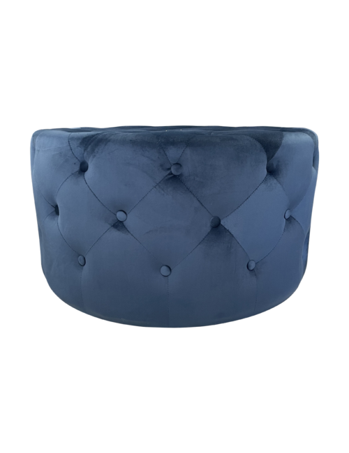 80cmd Teal Velvet Buttoned Ottoman