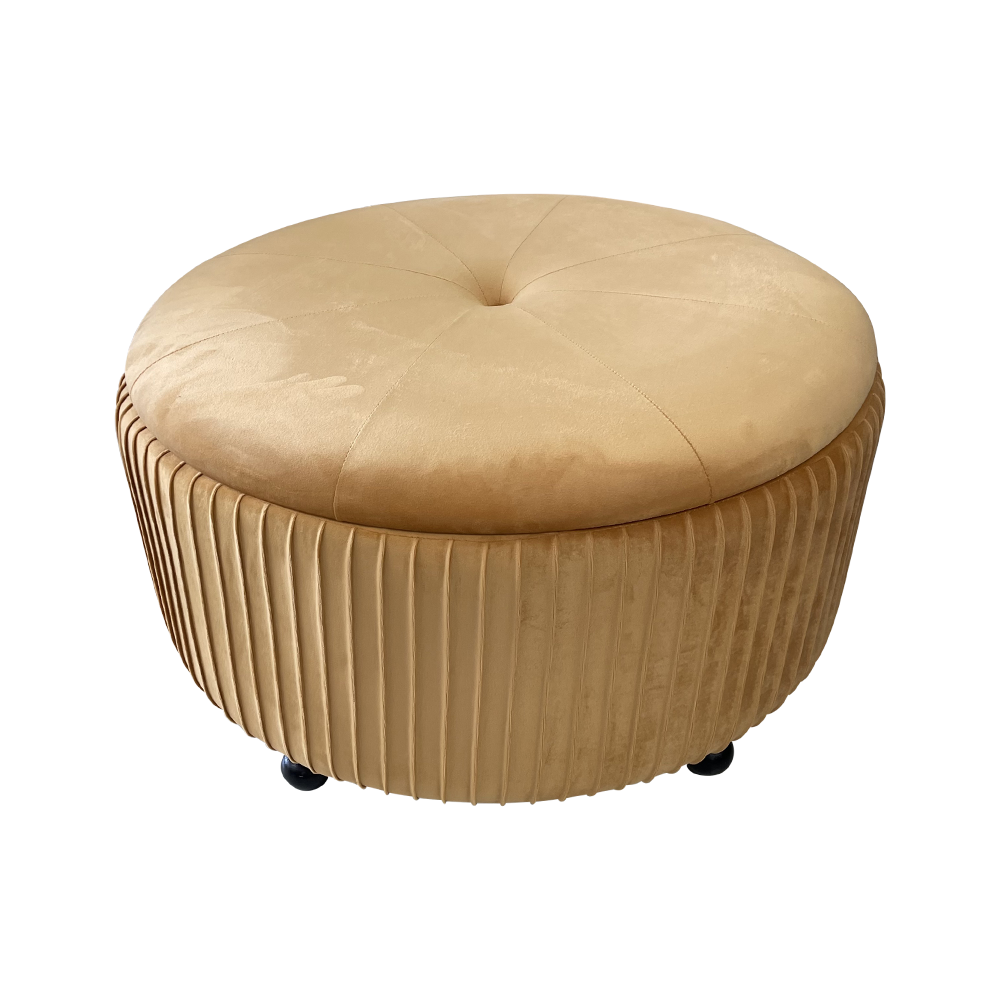 Gold discount storage ottoman
