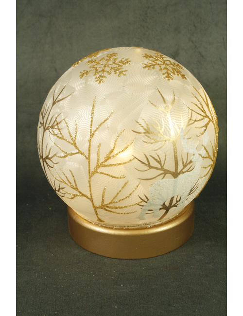 LED LIGHT UP GLOBE WITH GLITTER PAINTING