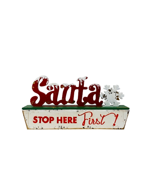 SANTA STOP HERE SIGN