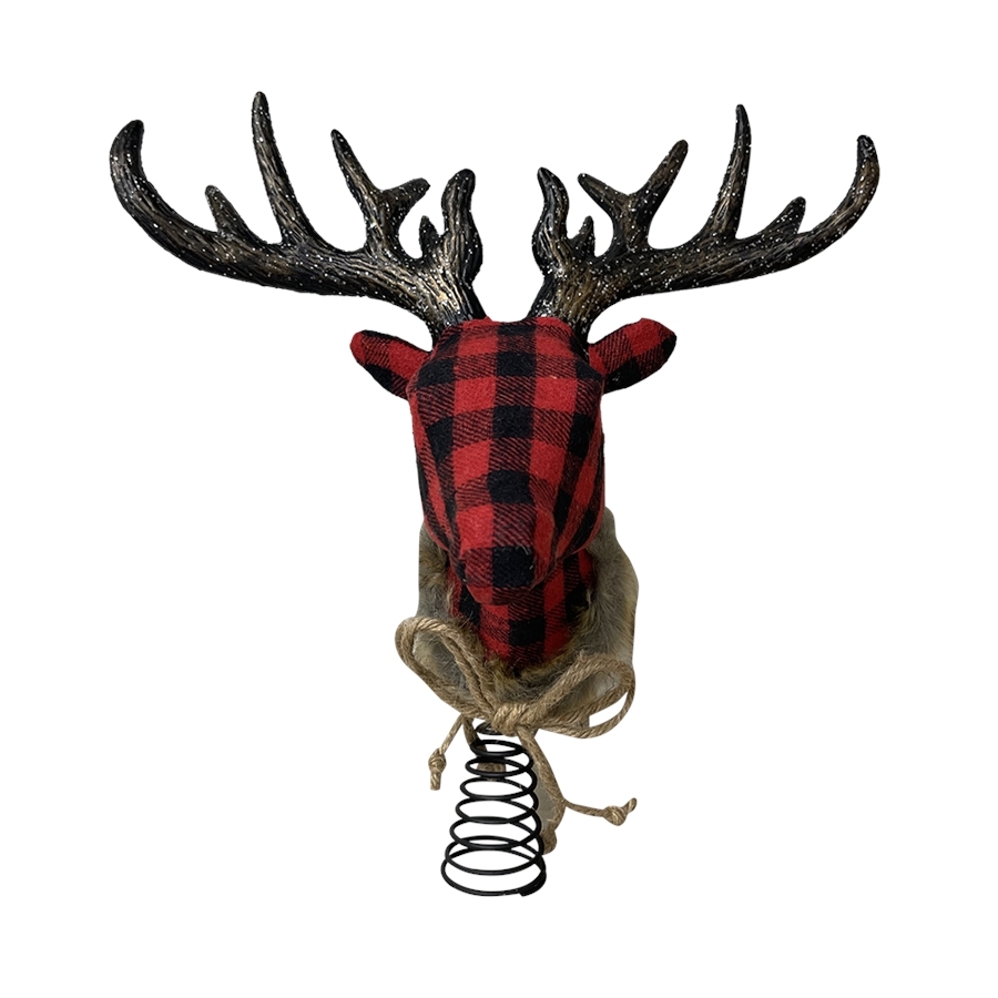 TARTAN DEER TREE TOPPER - Christmas : Affordable | Luxury | Living