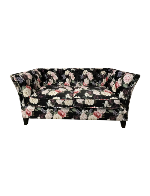 Sebastion Black Floral 2 Seat Sofa