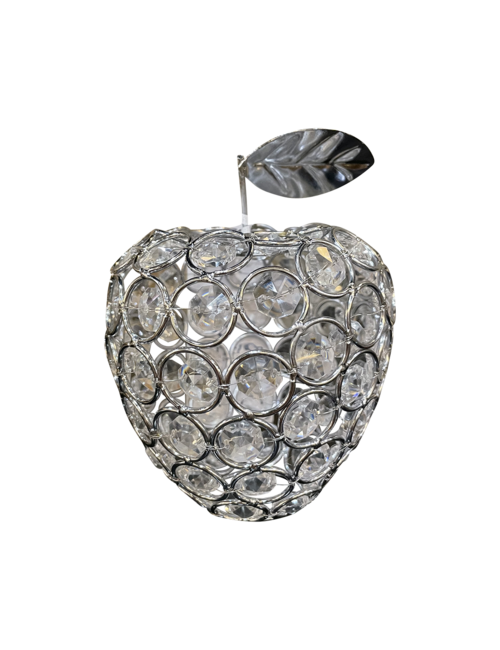 15.5cmh silver bling apple