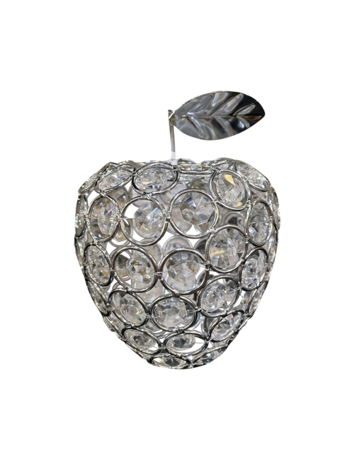 15.5cmh silver bling apple