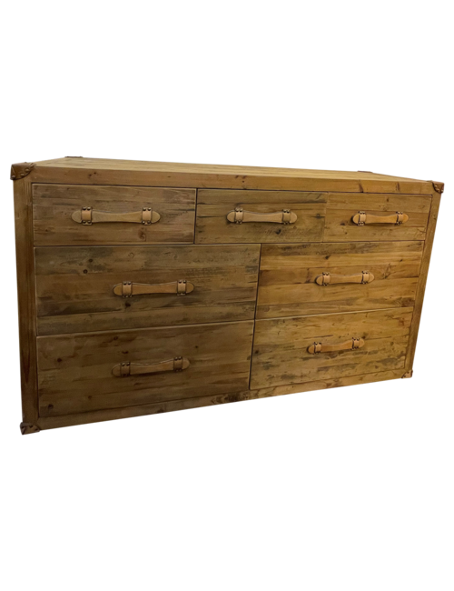 Texas leather chest of drawers