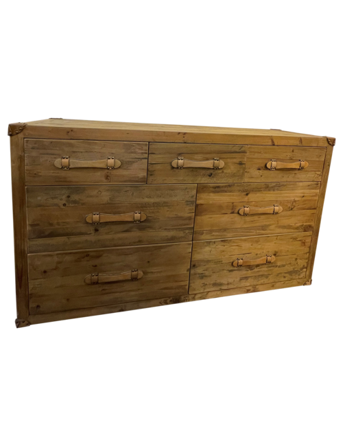 Texas leather chest of drawers