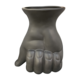 Black large fist vase