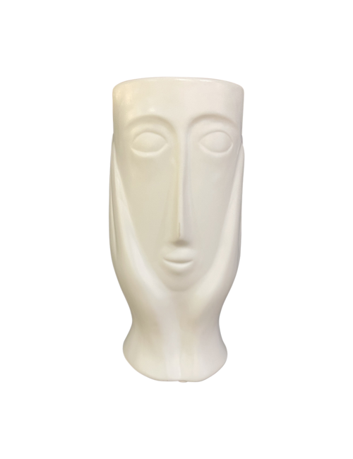 White small hands to face vase