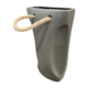 Large Dark Grey Ceramic Shopping Bag Vase