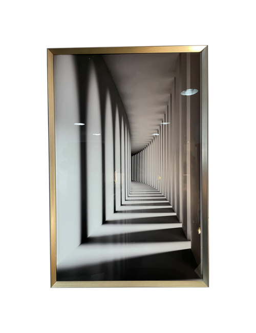 Hallway In Black/Silver Frame