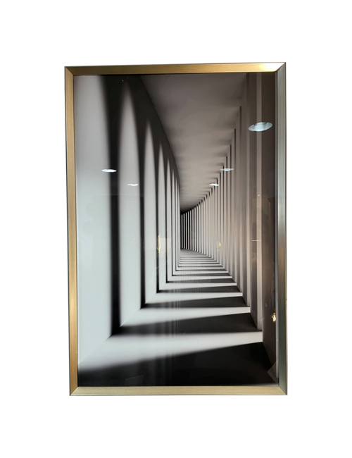 Hallway In Black/Silver Frame