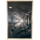 80Cm X 120Cm Black And White Skyscraper In Black/Silver Frame
