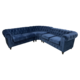 Dark Blue Velvet Chesterfield Corner Suite (5 Seat)