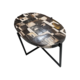 Large Mosaic Oval petrified wood coffee table