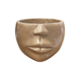 Large Gold Look Half Face Vase