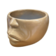 Large Gold Look Half Face Vase