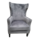 Ashton Armchair In Dark Grey Velvet