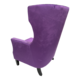 Ashton Armchair in Purple Velvet