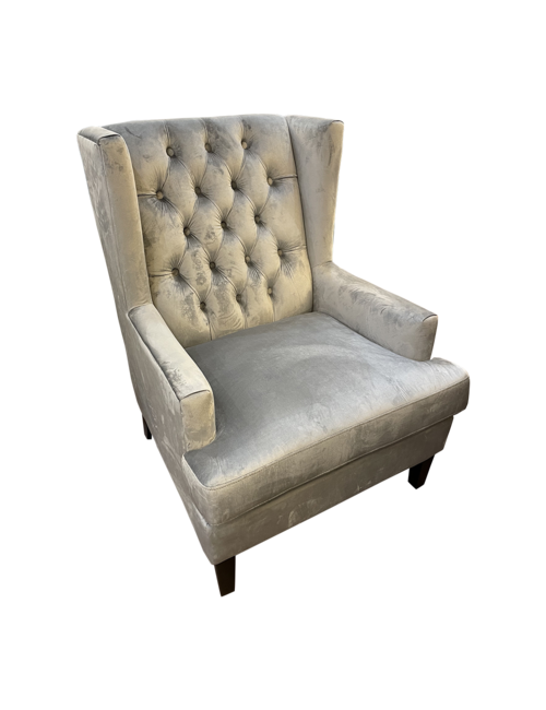 Hudson Armchair in Dark Grey Velvet 