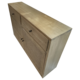 120Cml Oak 2 Drawer, 2 Rattan  Cupboard Cabinet