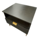 55cmh Oak veneer gold metal side table