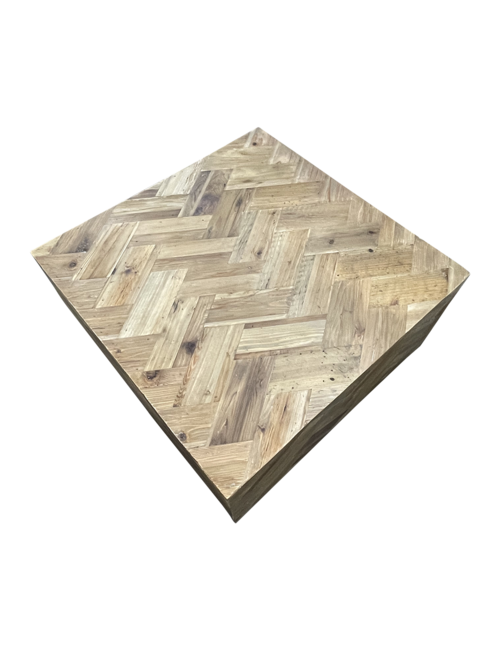 80Cmsq Natural Old Fir Parquet Coffee Table