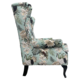 sky blue floral wingback chair