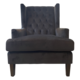 HUDSON ARMCHAIR IN BLACK VELVET