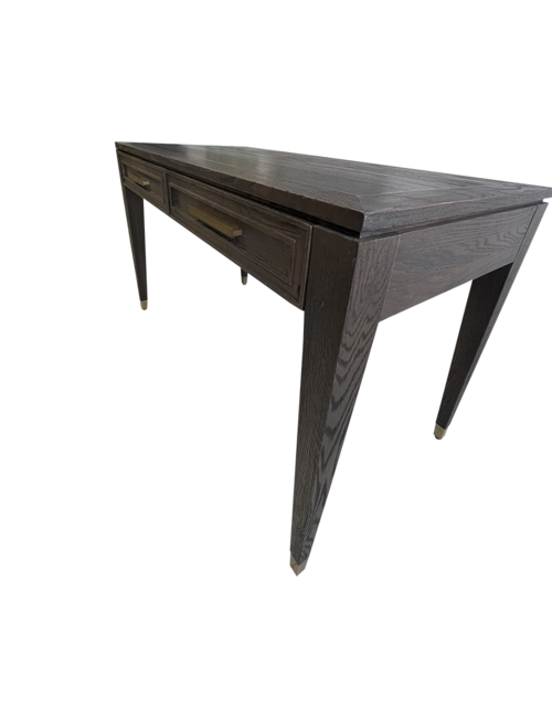 OAK AND BRASS 2 DRAWER DESK FurnitureHome Office Affordable