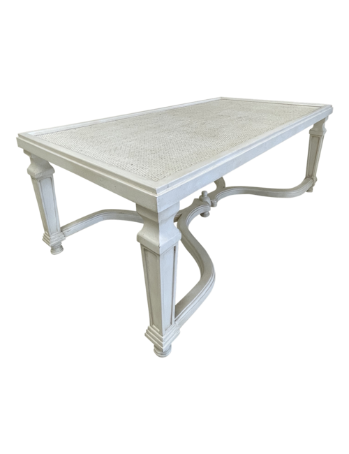Poplar And Rattan Coffee Table