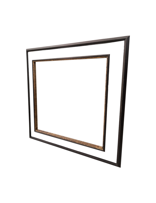 Black/Gold Frame Vintage Mirror