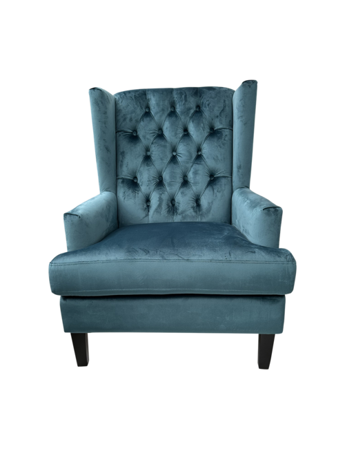 Hudson Armchair In Peacock Velvet