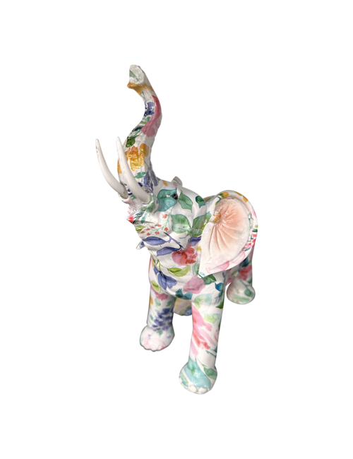 Large Pastel Floral Elephant