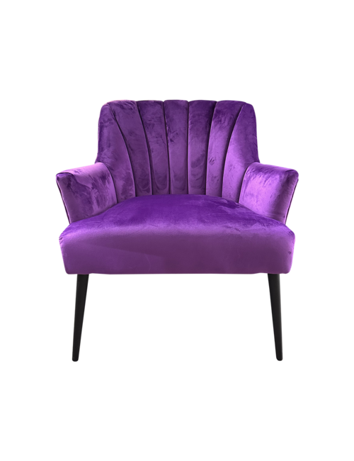 lilly chair in purple velvet