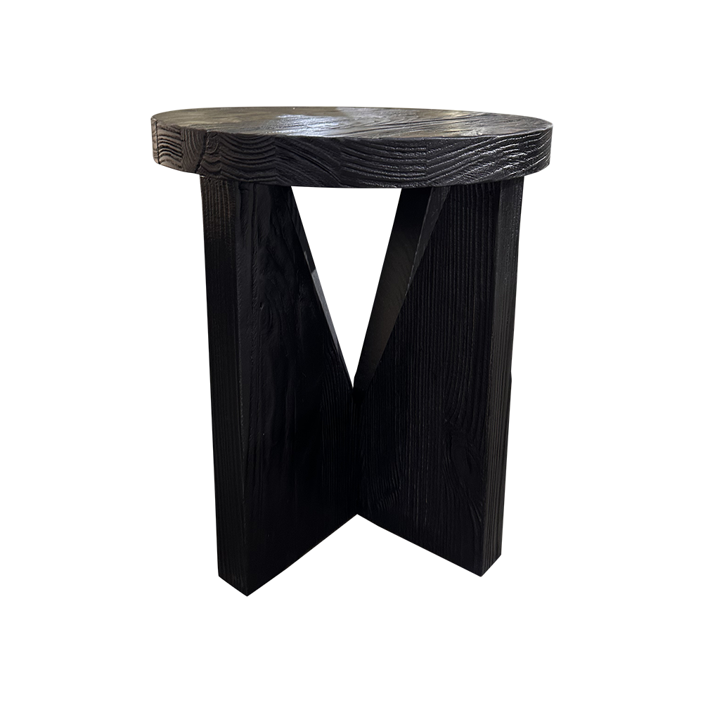 40cmd Old Pine Dark wood side table FurnitureLiving Room Furniture