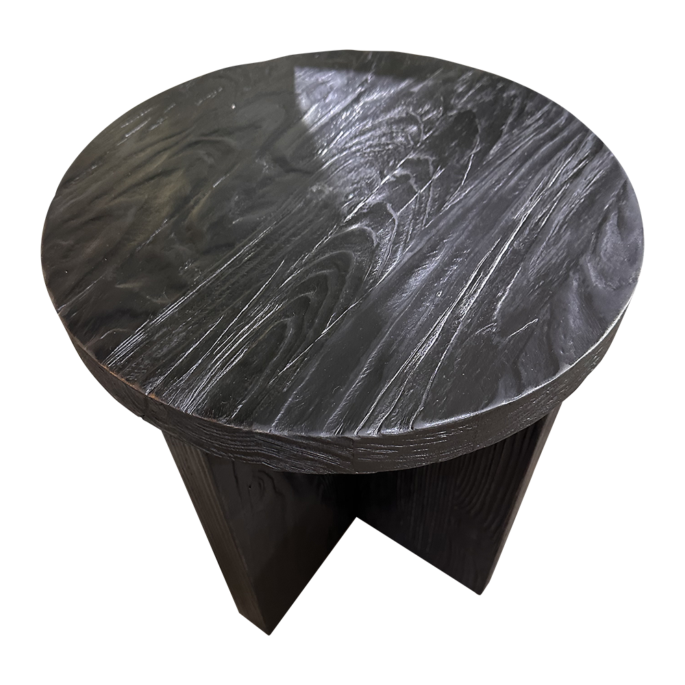 40cmd Old Pine Dark wood side table FurnitureLiving Room Furniture