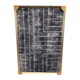80Cm X 120Cm Squared Inlay In Black/Silver Frame