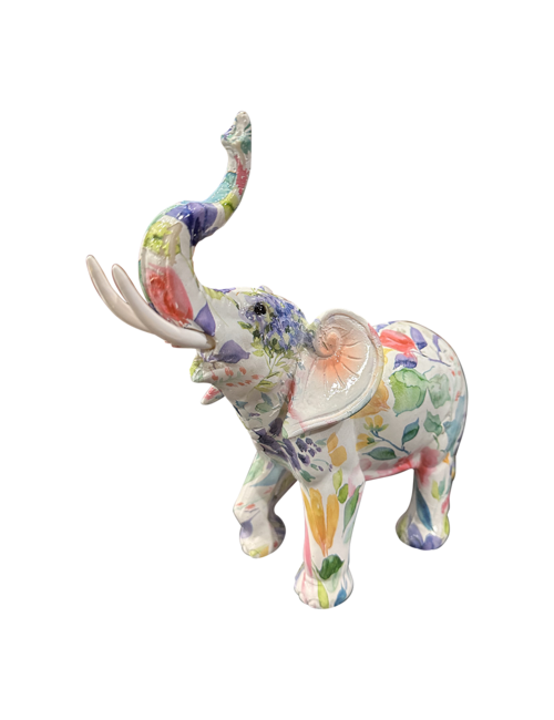 Small Floral Elephant