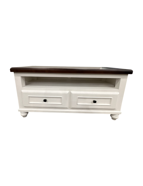 Oak wooden entertainment unit Dark top FurnitureLiving Room