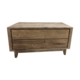 120cml 2 drawer solid wood coffee table