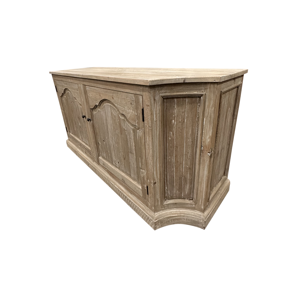 Curved clearance corner sideboard