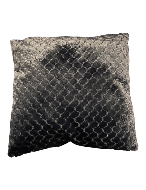 Black Faux rabbit cushion