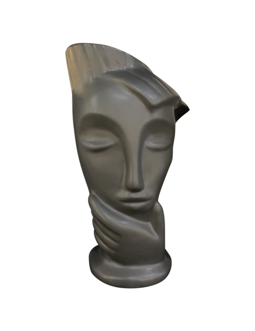 Black Face With Quiff Vase