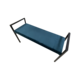 Black Metal Framed Ottoman - Teal Velvet