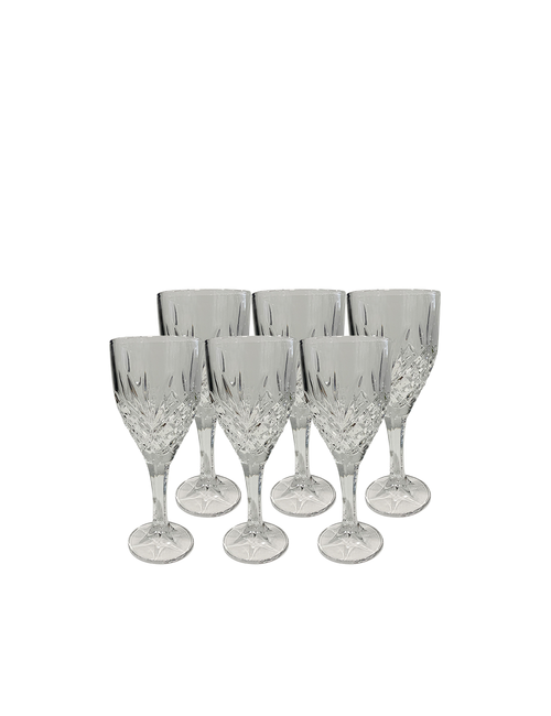 Set 6 Classic Cut Red Wine Glasses