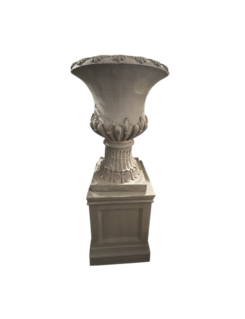 Large French Grey urn and Base
