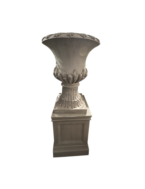 Large French Grey urn and Base