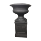 Wide Black urn on base