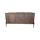 185Cml Brown Old Fir And Black Metal Sideboard