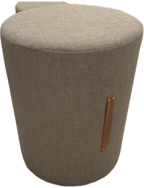 40cmd beige fabric ottoman